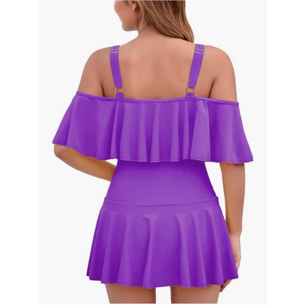 Cocopear One Piece Tummy Control Swim Dress - Picture 3 of 12